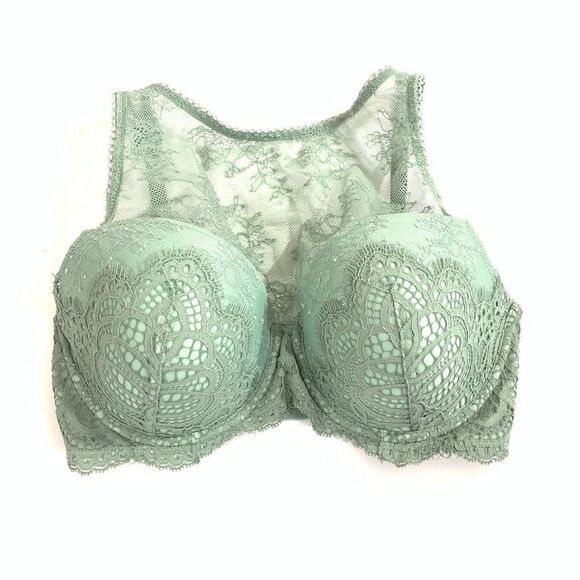 Victorias Secret Dream Angels High Neck Lined Demi Sage Bra - Picture 3 of 12
